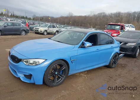 2015 BMW M3 z USA, uszkodzony, nr VIN WBS3C9C5XFP803830